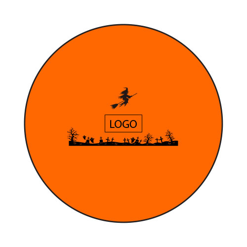 design halloween cimetiere et sorciere 516779450