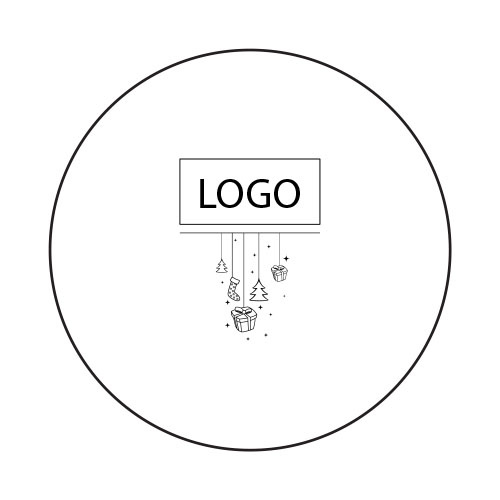 design noel mange-debout blanc logo noir decoration suspendu logo centre 1286430461