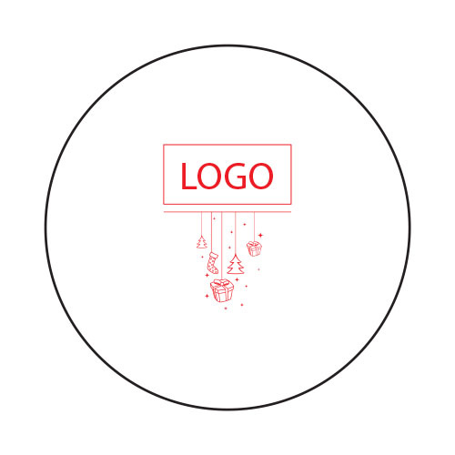 design noel mange-debout blanc logo rouge decoration suspendu logo centre 410177255