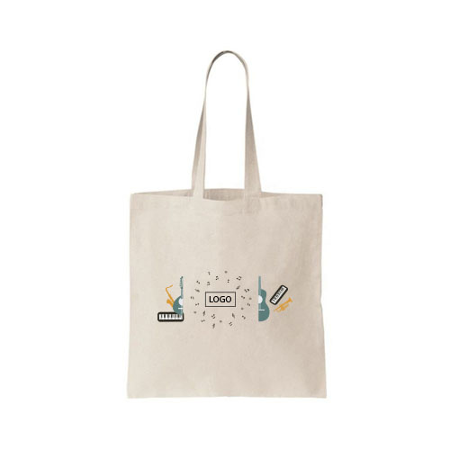 design tote bag musique instruments notes de musique et logo centre sur tote bag