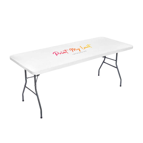 housse plateau table blanc avec logo