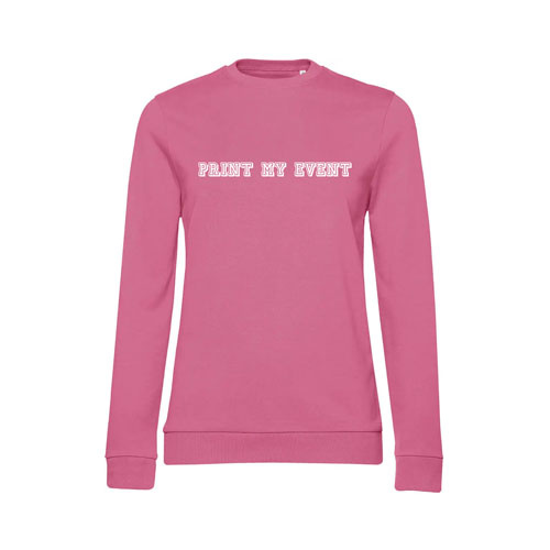 pull femme ww02w rose avec logo face