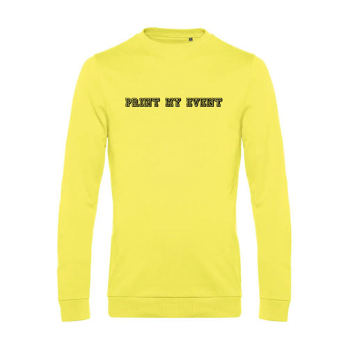 pull homme wu01w jaune avec logo face