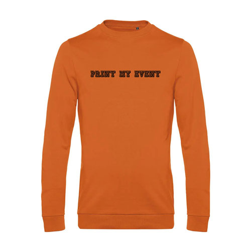 pull homme wu01w orange avec logo face