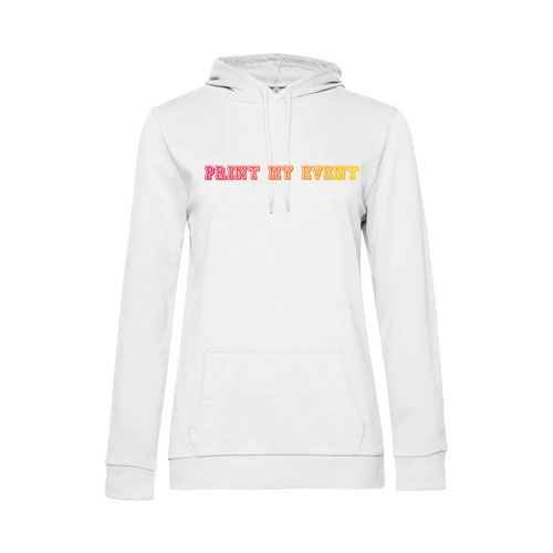 sweat a capuche femme ww04w blanc avec logo face 471656405