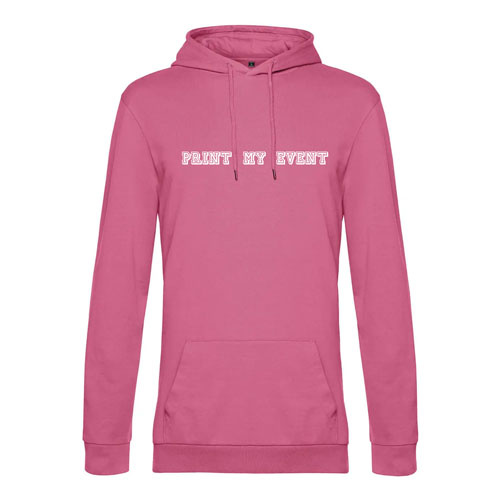 sweat a capuche homme wu03w rose avec logo face 1320384864