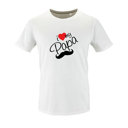 t-shirt i love my dad blanc