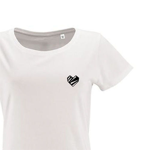 t-shirt imprime petit coeur 17 - femme milo women blanc zoom 2083833353