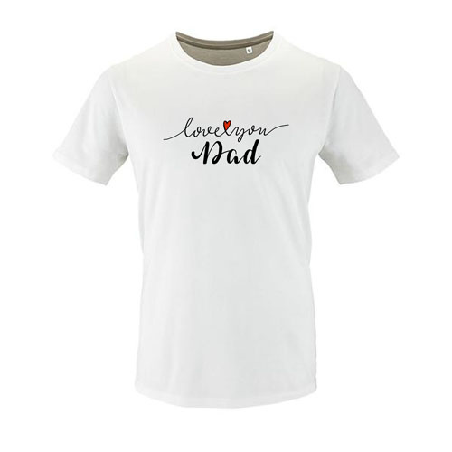 t-shirt love you dad blanc