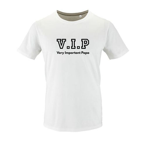 t-shirt vip very important papa blanc